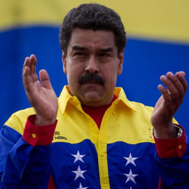 El presidente venezolano, Nicolás Maduro, asiste al cierre de campaña de la coalición oficialista Gran Polo Patriotico (GPP).- EFE