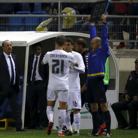 Cheryshev en el momento del cambio. REUTERS/Marcelo del Pozo
