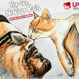 Imagen de la campaña de Unidad Popular-Izquierda Unida.