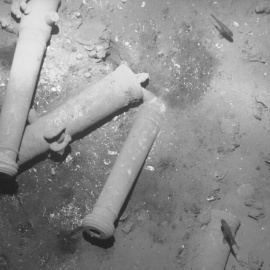 Imagen del Ministerio de Cultura de Colombia del yacimiento arqueológico de la nave capitana Galeón San José, hallado en inmediaciones de la Costa Caribe colombiana. REUTERS