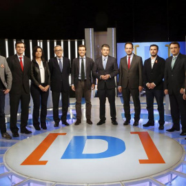 Los participantes del debate, antes del acto. EFE /Kiko Huesca