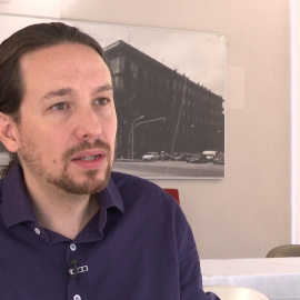Pablo Iglesias durante la entrevista con Público. /PÚBLICO