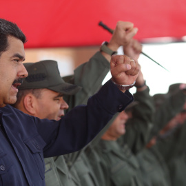 El líder chavista habló ante 3.000 soldados en un acto de la Fuerza Armada (FANB).- EFE
