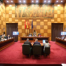 Pleno del Ayuntamiento de Zaragoza en el que se ha aprobado la interposición de la querella.