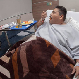 El mexicano Andrés Moreno, considerado el hombre más gordo del mundo.-E.P