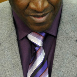 Onesphore Rwabukombe, durante su primer juicio en Fránfort.- AFP