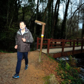 Mariano Rajoy, en la Ruta da Pedra e da Auga de Arousa, durante sus vacaciones de fin de año. Foto: TWITTER RAJOY