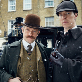 Fotografía de Sherlock y Watson en el capítulo especial 'La novia abominable'.