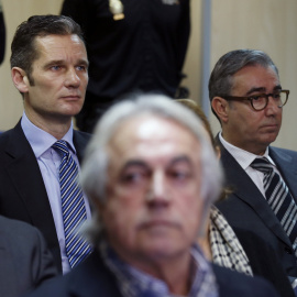 Iñaki Urdangarin y su socio, Diego Torres, dos de las dieciocho personas acusadas en el caso Noós.- EFE
