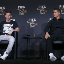Lionel Messi y Cristiano Ronaldo. REUTERS