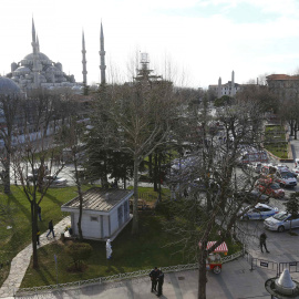Vista general de la plaza en la que se ha producido la explosión.- REUTERS.