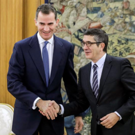 El rey recibe al nuevo presidente del Congreso, Patxi López. - EFE