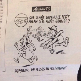 'Charlie Hebdo' provoca con una viñeta sobre el niño Aylan Kurdi