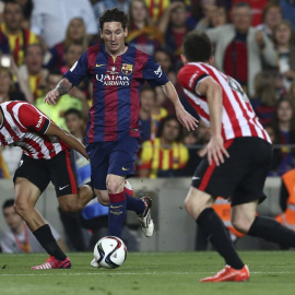 Messi durante la final de la Copa del Rey 2015 en la que el Barça se proclamó campeón. /EFE