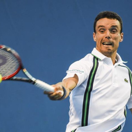 Bautista, durante su partido de este lunes en el Open de Australia. EFE/Filip Singer