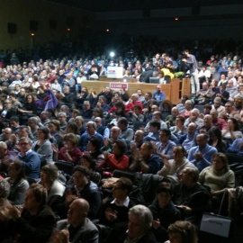 Cientos de asistentes al acto de CCOO y UGT en defensa del derecho de huelga.-CCOO