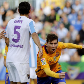 Messi celebra su gol. EFE/Jorge Zapata