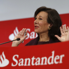La presidenta del Banco de Santander, Ana Patricia Botín, durante la presentación de resultados del grupo en 2015. EFE/Juan Carlos Hidalgo