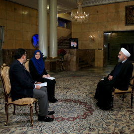 El presidente iraní, Hassan Rouhani durante una entrevista televisiva. REUTERS