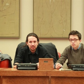 Pablo Iglesias junto a Iñigo Errejón. EP