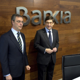 El presidente de Bankia, José Ignacio Goirigolzarri, y el consejero delegado de la entidad, José Sevilla. EFE/Fernando Villar