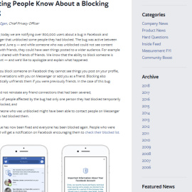 Facebook reconoce un 'bug' que ha afectado a 800.000 usuarios