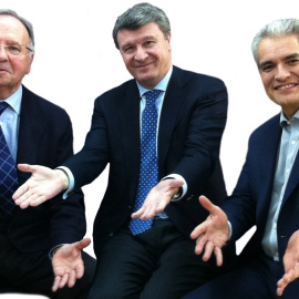 Bernad junto a López-Diéguez y Ruiz Puerta.