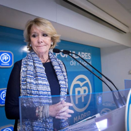 La presidenta del PP de Madrid, Esperanza Aguirre, ha presentado su dimisión en el cargo. EFE/Luca Piergiovanni