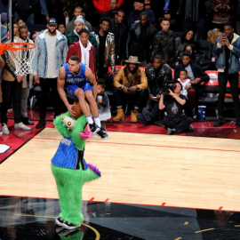 La actuación de Aaron Gordon en el concurso de mates fue espectacular. - AFP