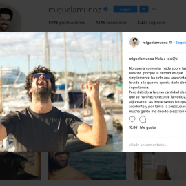 Miguel Ángel Muñoz se pronuncia tras su accidente