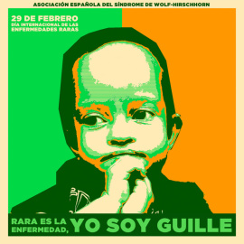 Guille, afectado del síndrome de Wolf-Hirchhorn, protagoniza el cartel sobre el día internacional de las enfermedades raras