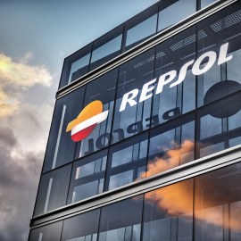 Detalle de las oficina de Repsol en la localidad madrileña de Tres Cantos.