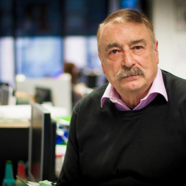 Ignacio Ramonet, en la redacción de 'Público'. - CHRISTIAN GONZÁLEZ