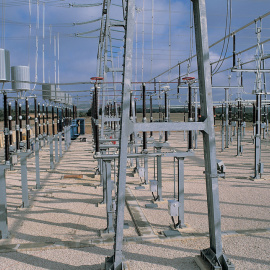 Una subestación eléctrica.