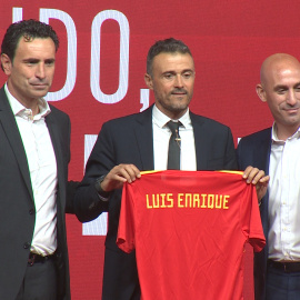 Presentaciónde Luis Enrique como nuevo seleccionador