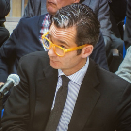 Iñaki Urdangarin ha iniciado a las 13.07 horas de este viernes su declaración como acusado en el juicio del caso Nóos. EFE/Cati Cladera