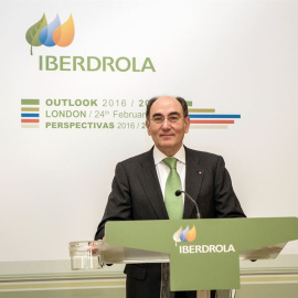 El presidente de Iberdrola, Ignacio Sánchez Galán, en la presentación de los resultados anuales de la eléctrica. E.P.