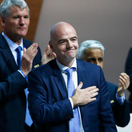 Infantino, tras ser elegido nuevo presidente de la FIFA. REUTERS/Arnd Wiegmann