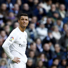 Cristiano Ronaldo, durante el partido ante el Atlético. REUTERS/Juan Medina