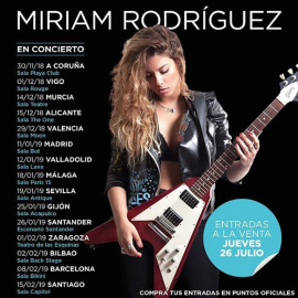 Miriam Rodríguez de OT anuncia su primera gira en España