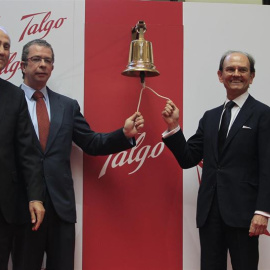 José María Oriol y Carlos Palacio en la salida a bolsa de Talgo. E.P.