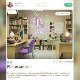 Paquita Salas se hace Wallapop y 'vende' artículos de su agencia
