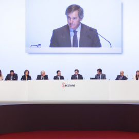 El presidente de Acciona, José Manuel Entrecanales, en la junta de accionistas de la compañía.