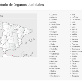 Imagen del Directorio de jueces y órganos judiciales puesto en marcha por el CGPJ. / poderjudicial.es