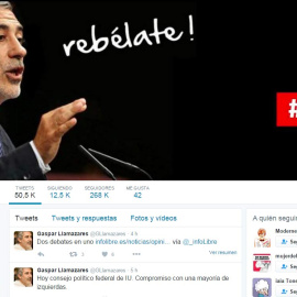 Imagen del perfil de Twitter de Gaspar Llamazares.