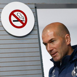 Zidane, antes de la rueda de prensa. REUTERS/Andrea Comas