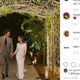 Feliciano López y Sandra Gago comparten un pequeño álbum de su boda