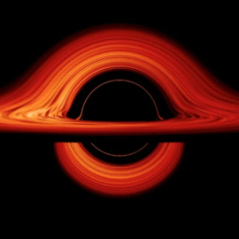 El entorno deformado de un agujero negro, en una nueva simulación