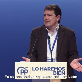 VÍDEO | Mañueco defiende su pacto con Vox en el congreso de Sevilla: "Vamos a formar un gobierno sólido"
