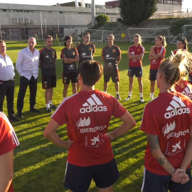 Entrenamiento de la Selección femenina antes de partidos internacionales